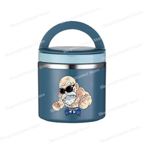 Porta pranzo rotondo blu Dragon Ball - Genio delle Tartarughe chibi