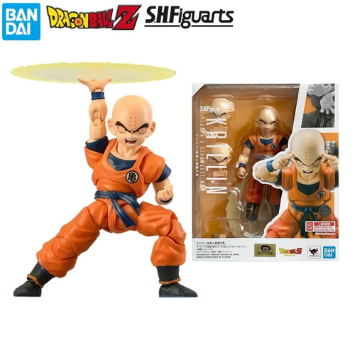 Figurine articulée Dragon Ball - Krilin et disque Kienzan