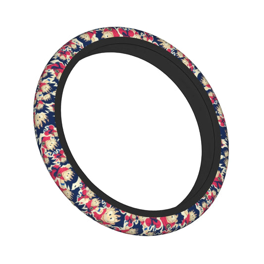 Housse de volant rouge et bleue Dragon Ball - collage de personnages