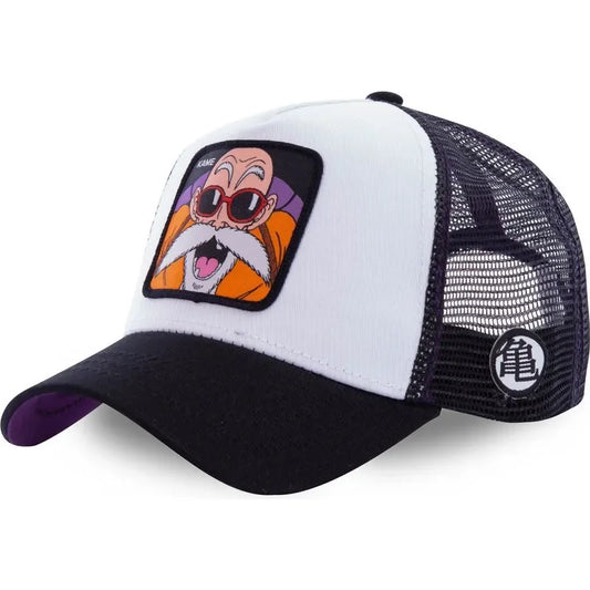 Casquette blanche et violette Dragon Ball - Tortue Géniale aux lunettes rouges