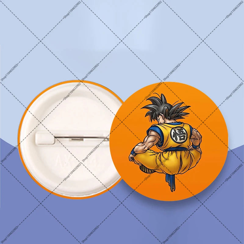 Distintivi rotondi Dragon Ball - Goku bambino e kanji Go