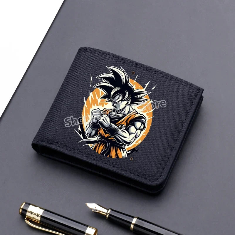Dragon Ball patterned wallets - Ultra Instinct and Shenron child Goku