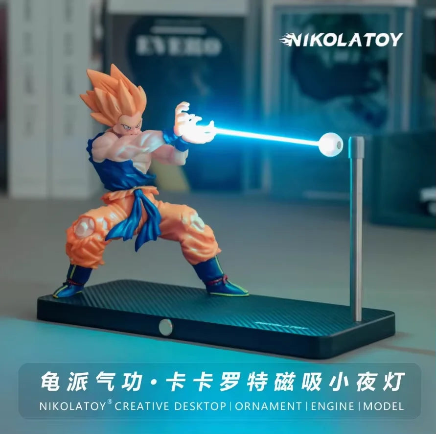 Dragon Ball figurine lamp - Goku Super Saiyan and blue energy ball