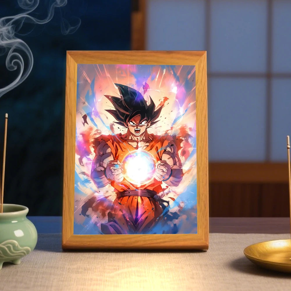 Dragon Ball Lichtrahmen - Goku und Kristallkugeln