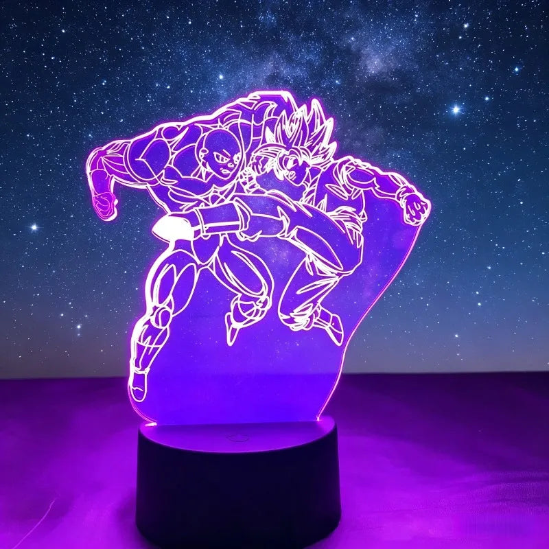 Dragon Ball 3D effect lamp - Goku and Vegeta luminous