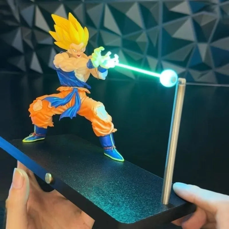 Lámpara figura Dragon Ball - Goku Super Saiyan y rayo Kamehameha