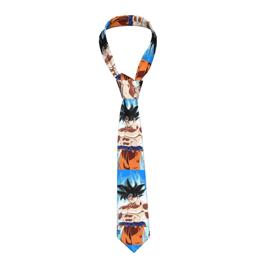 Cravate bleue et orange Dragon Ball - Goku Ultra Instinct en portraits