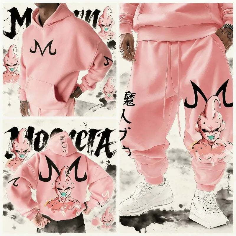 Dragon Ball sweatshirt and jogging set - Majin Buu pink