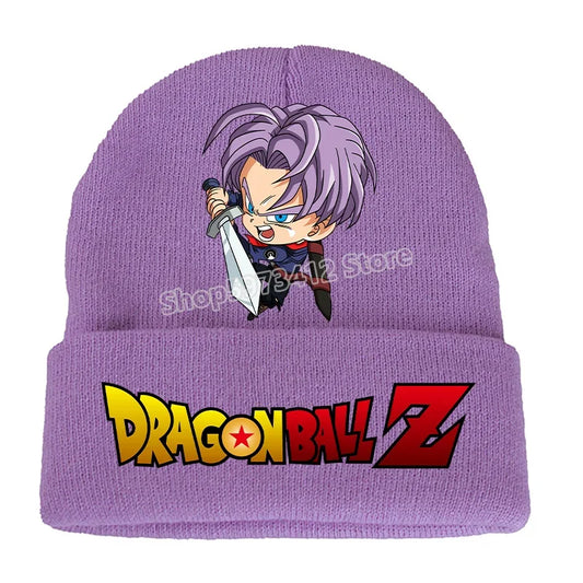 Berretto viola con risvolto Dragon Ball - Trunks chibi e la sua spada