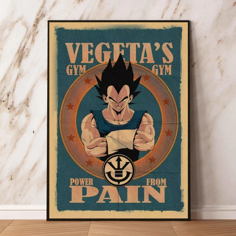 Affiches rétro - Goku enfant et couvertures Dragon Ball