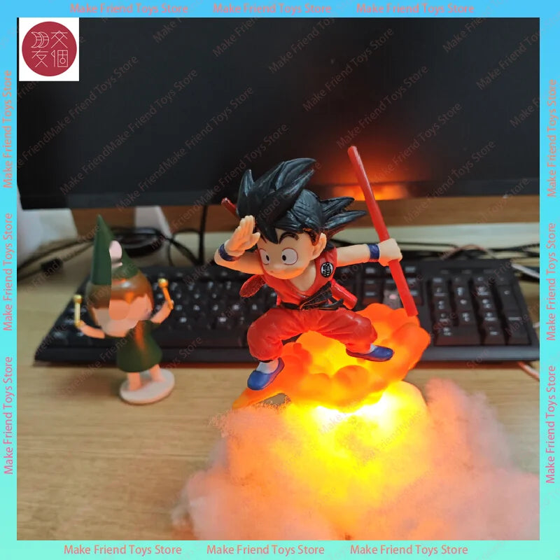 Dragon Ball figurine lamp - Goku Super Saiyan and blue energy ball