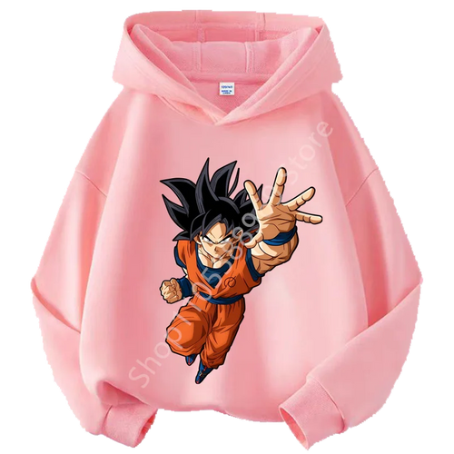 Pink Hoodie für Kind Dragon Ball - Goku mit verlängertem Arm