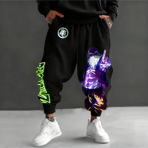 Dragon Ball joggen - Goku en paarse aura op zwart