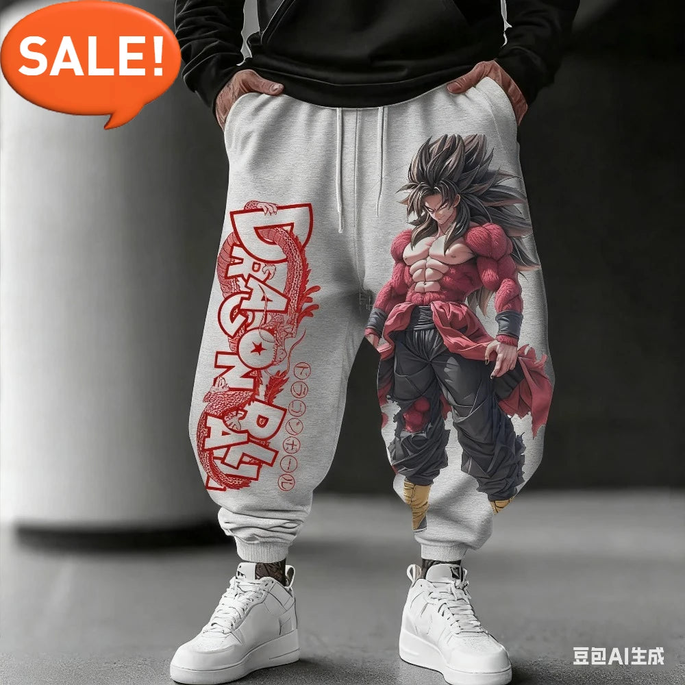 Dragon Ball White Jogging Pants - Goku Super Saiyan 4