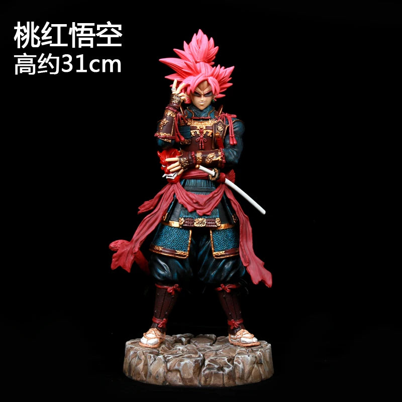 Figura de samurái de Dragon Ball - Goku, Vegeta y Black Goku Rosé