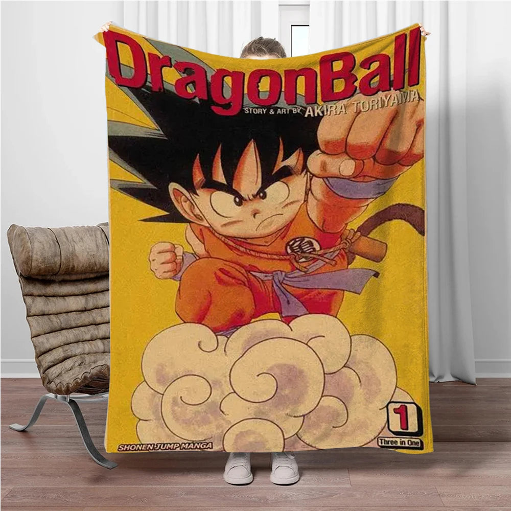 Manta amarilla Dragon Ball - Goku niño en su nube mágica