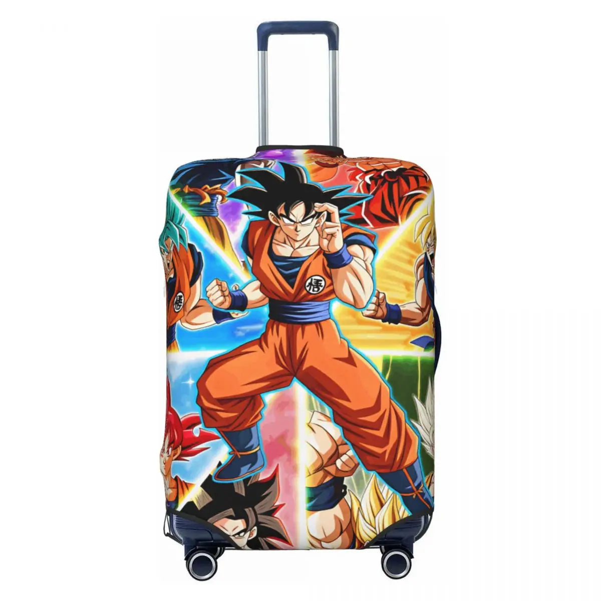Dragon Ball Kofferbezug - Goku in mehrfarbiger Kampfposition