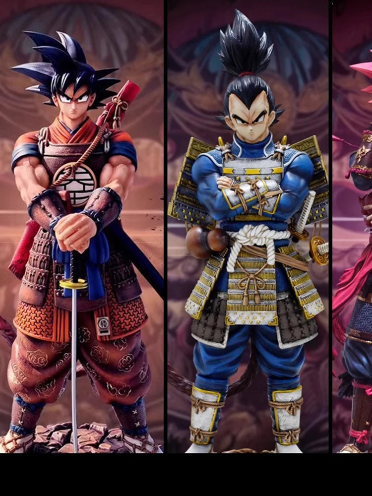 Figura de samurái de Dragon Ball - Goku, Vegeta y Black Goku Rosé