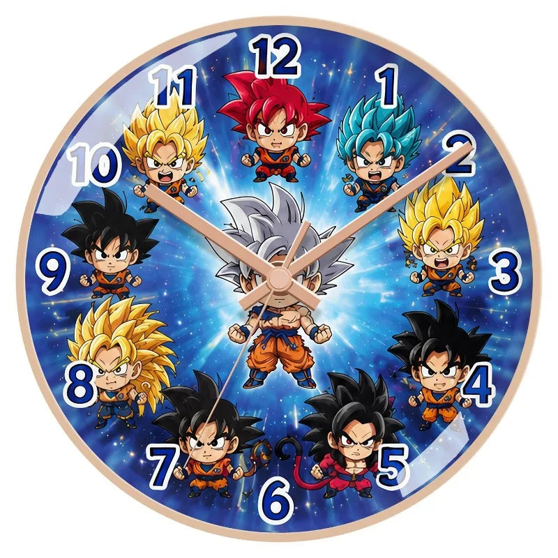 Orologio da parete Dragon Ball - trasformazioni di Goku in cerchio