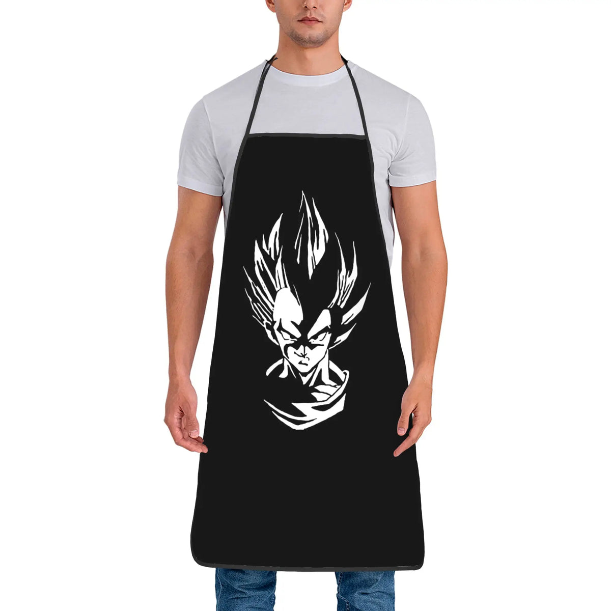 Delantal naranja Dragon Ball - Goku niño y kanji grande Go