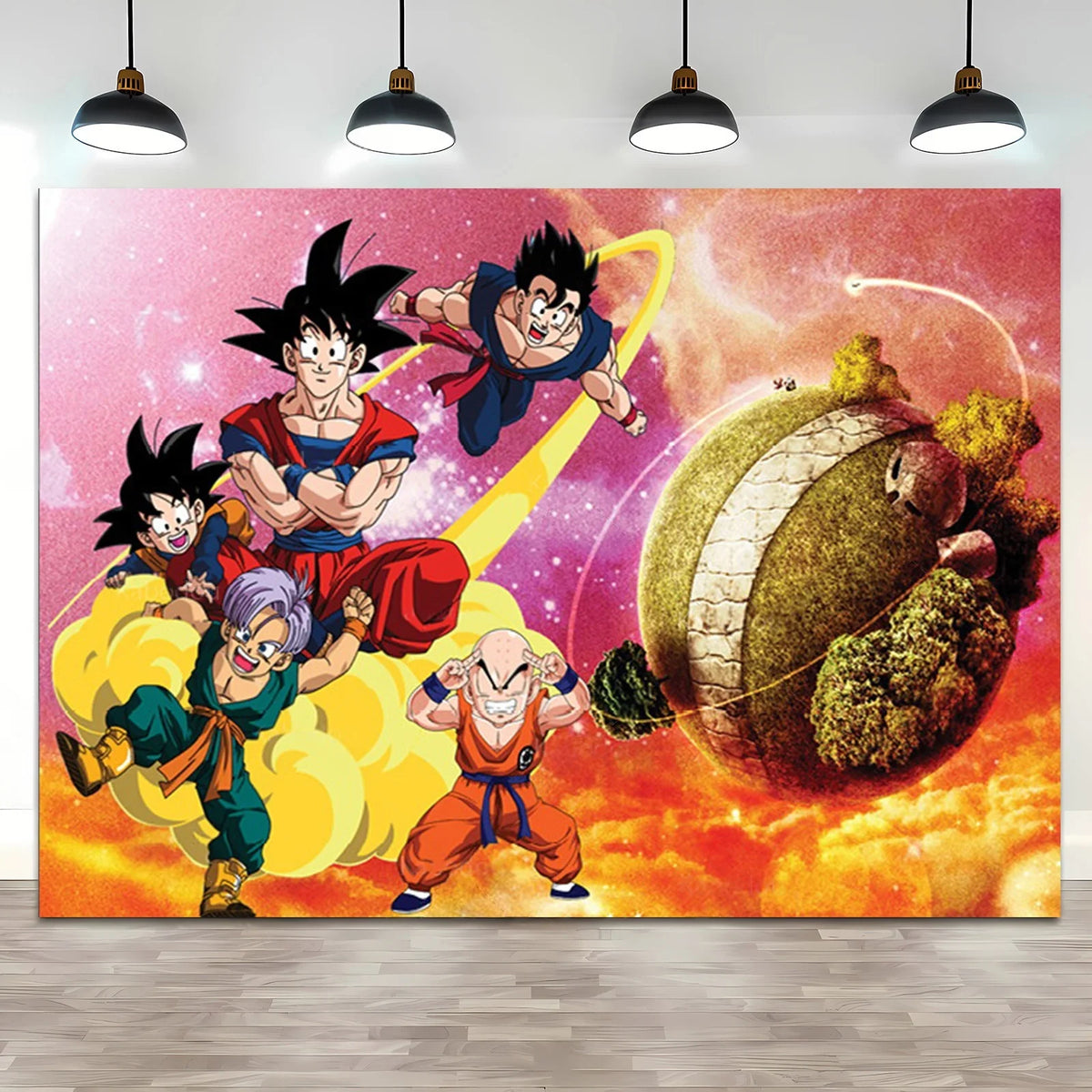 Toile de fond anniversaire Dragon Ball - Goku et ses transformations