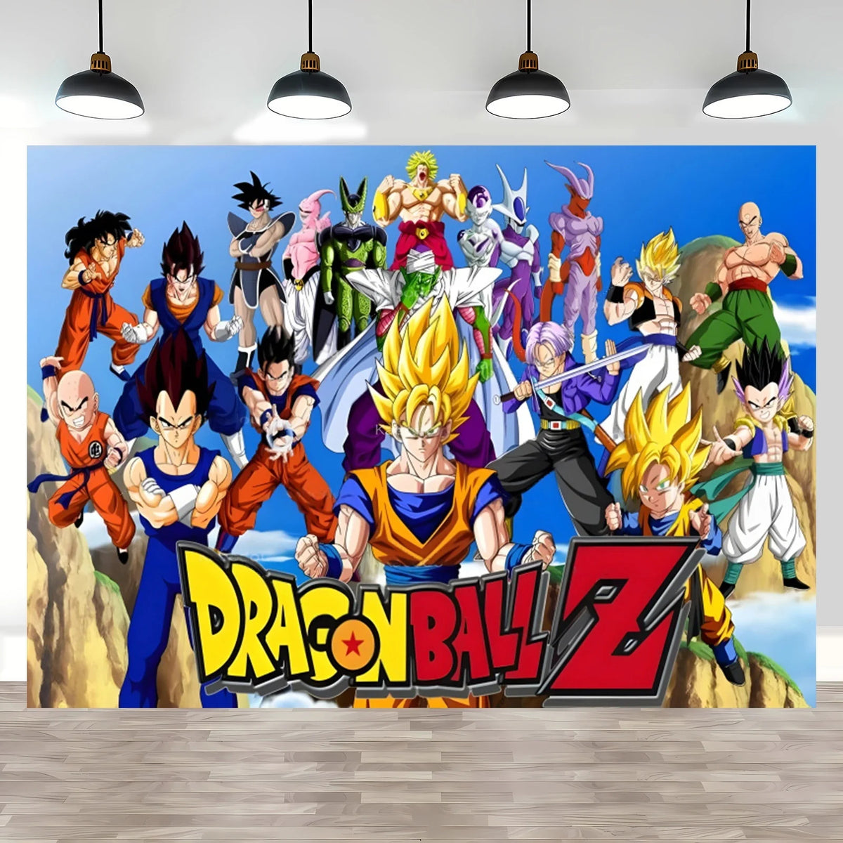 Toile de fond anniversaire Dragon Ball - Goku et ses transformations