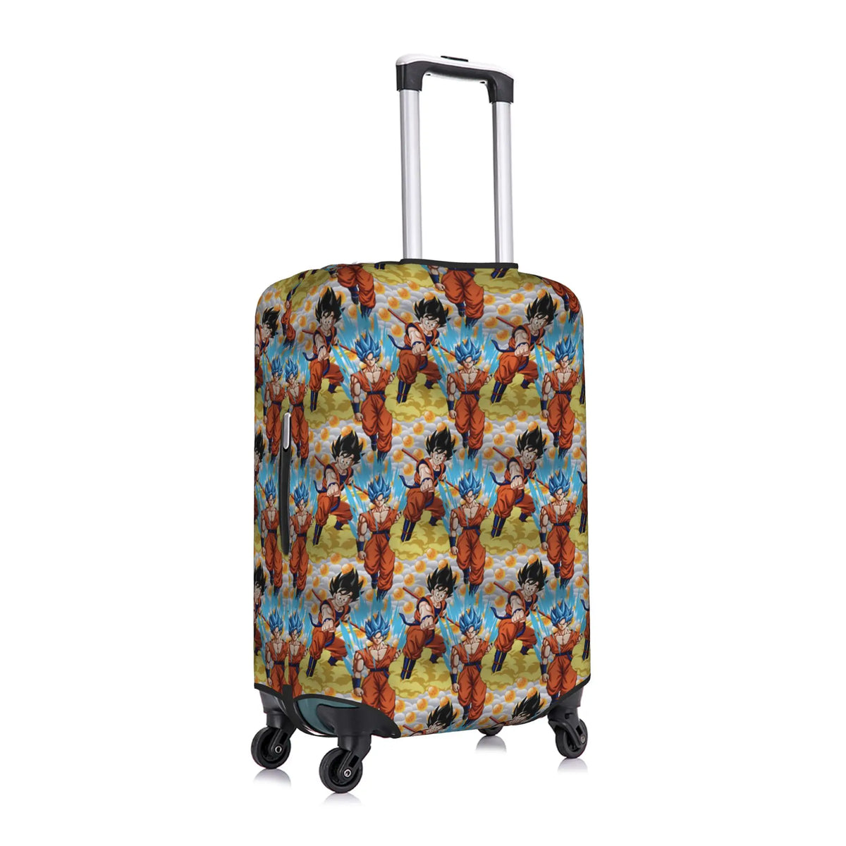 Housse de valise multicolore Dragon Ball - Goku et ses transformations répétées