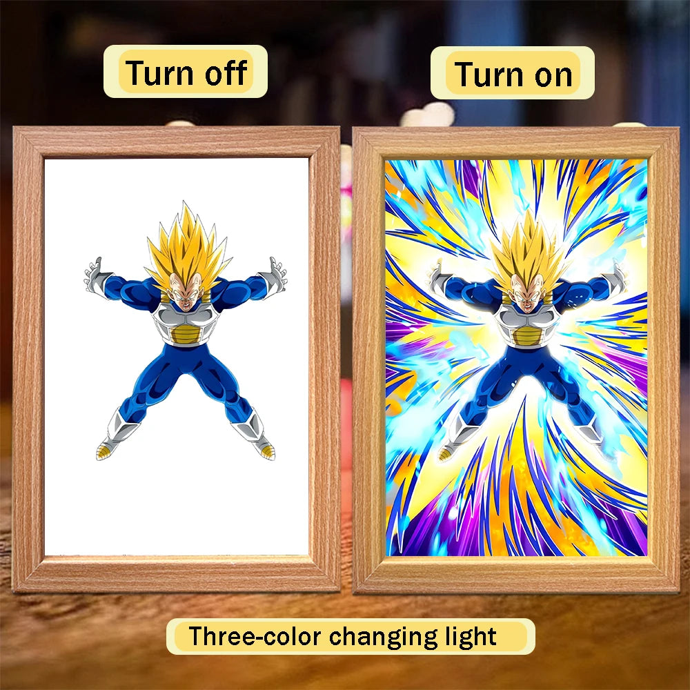 Dragon Ball Lichtrahmen - Goku und Kristallkugeln
