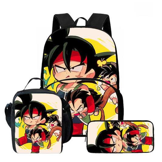 Ensemble sac à dos jaune Dragon Ball - Goku enfant au bandeau rouge