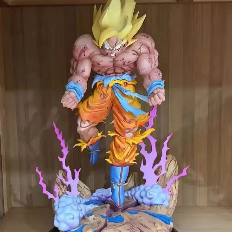 Dragon Ball Statuette - Goku Super Saiyan shirtless and purple lightning