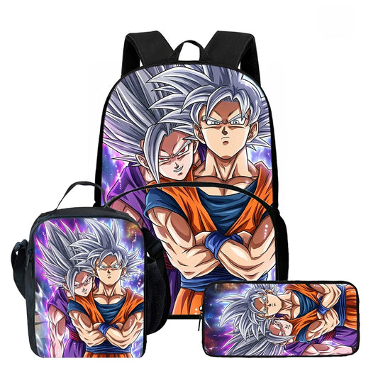 Ensemble sac à dos Dragon Ball - Goku Ultra Instinct aux bras croisés