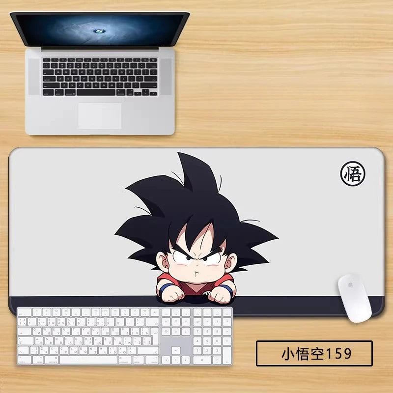 Tapis de souris blanc Dragon Ball - Goku enfant en gros plan