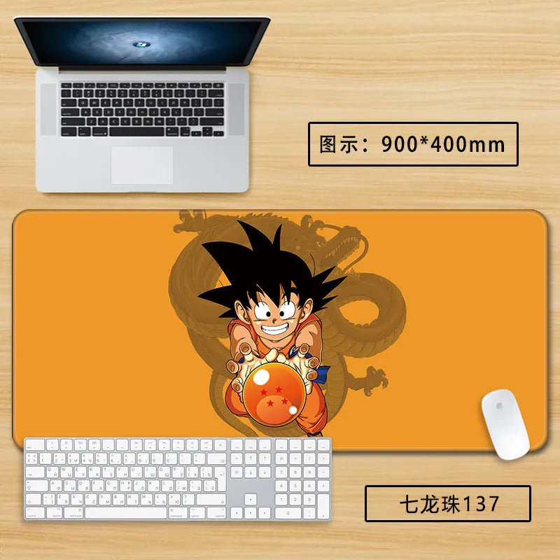 Tapis de souris blanc Dragon Ball - Goku enfant en gros plan