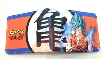 Portefeuille orange et bleu Dragon Ball - Goku Blue et grand kanji Kame