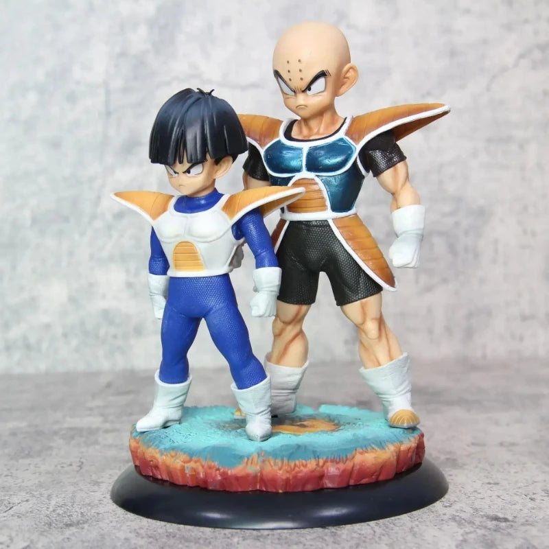 Figuras Dragon Ball - Gohan y Krilin con armaduras Saiyajin