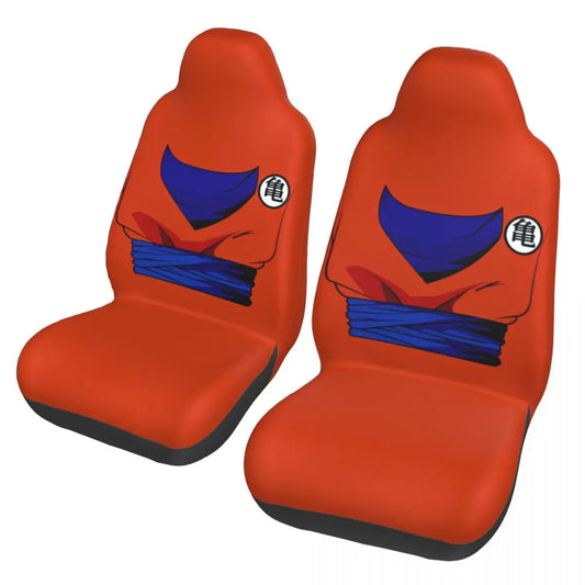Coprisedili anteriori arancioni Dragon Ball - vestito di Goku e cintura blu