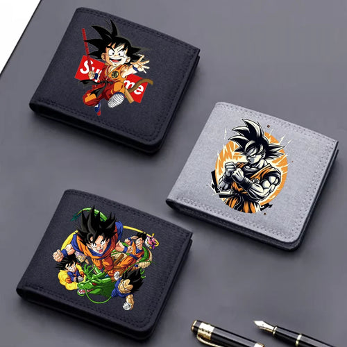 Dragon Ball patterned wallets - Ultra Instinct and Shenron child Goku