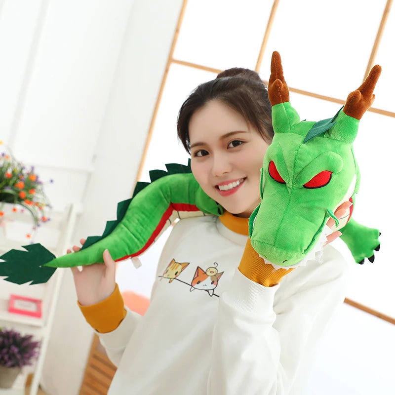 Dragon Ball green plush - Shenron with red eyes