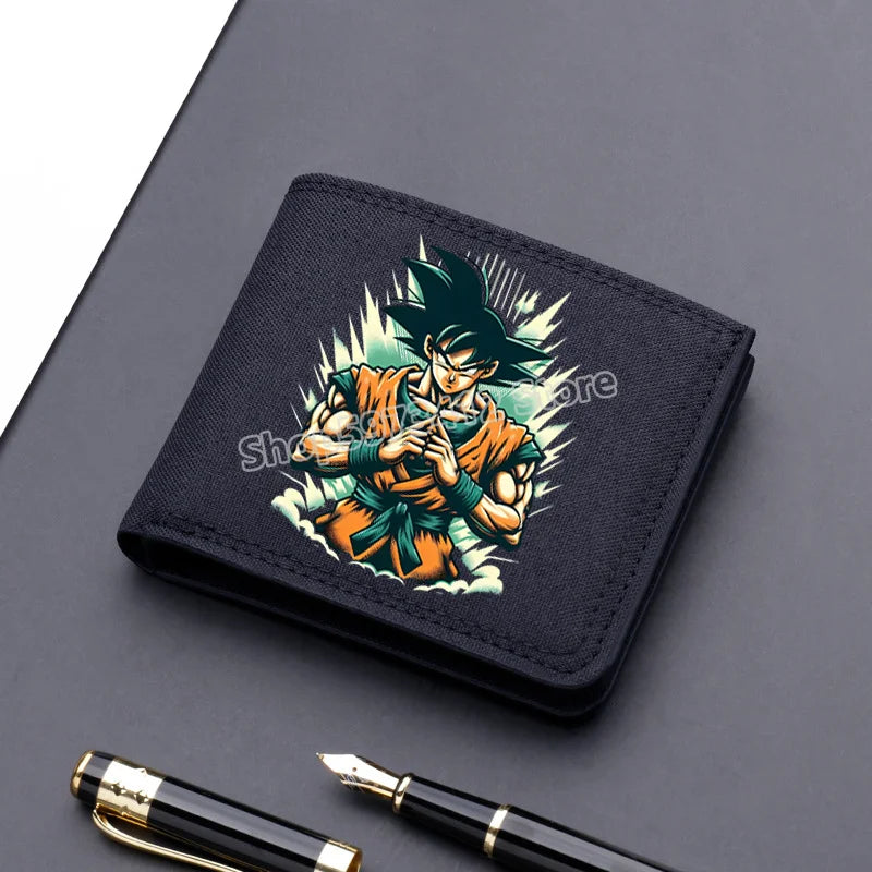 Dragon Ball patterned wallets - Ultra Instinct and Shenron child Goku