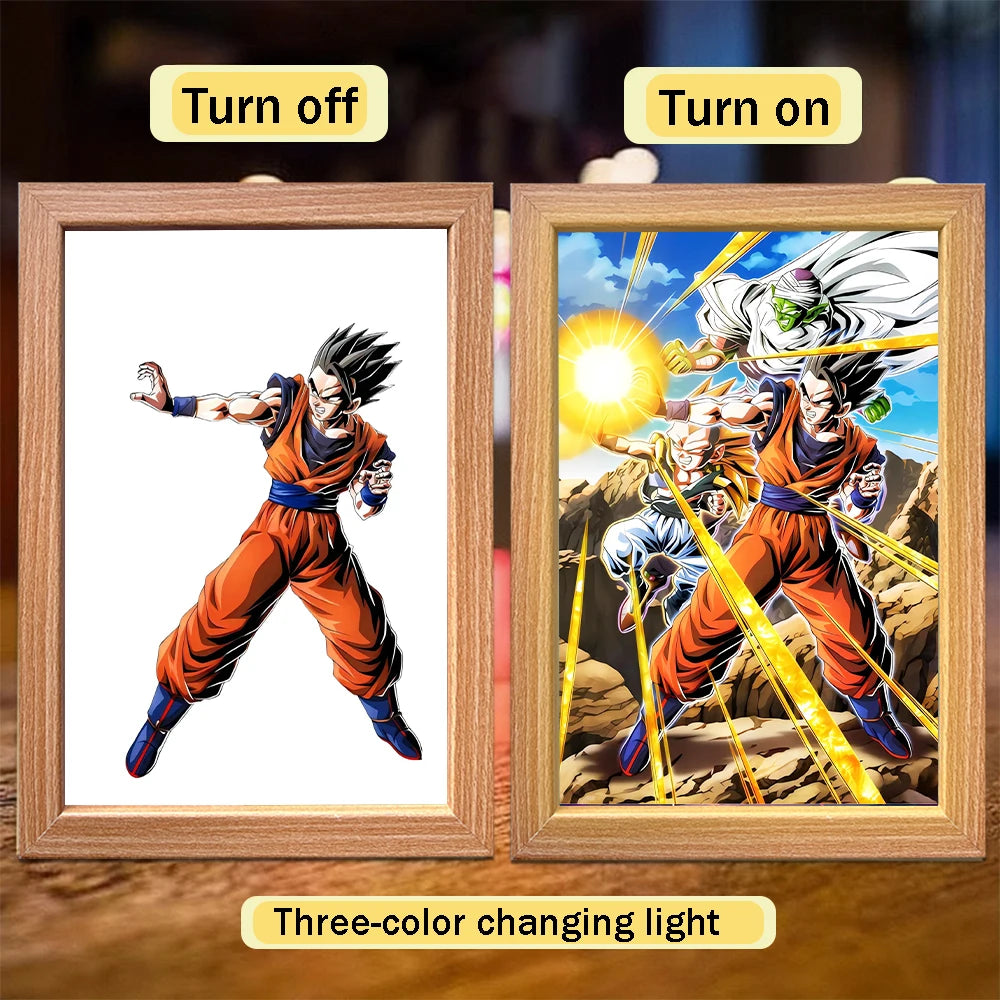 Dragon Ball Lichtrahmen - Goku und Kristallkugeln