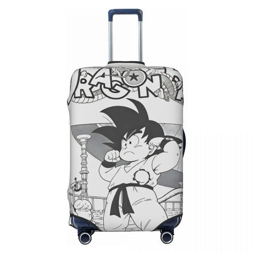 Dragon Ball Kofferbezug - junger Goku in schwarz-weißem Manga