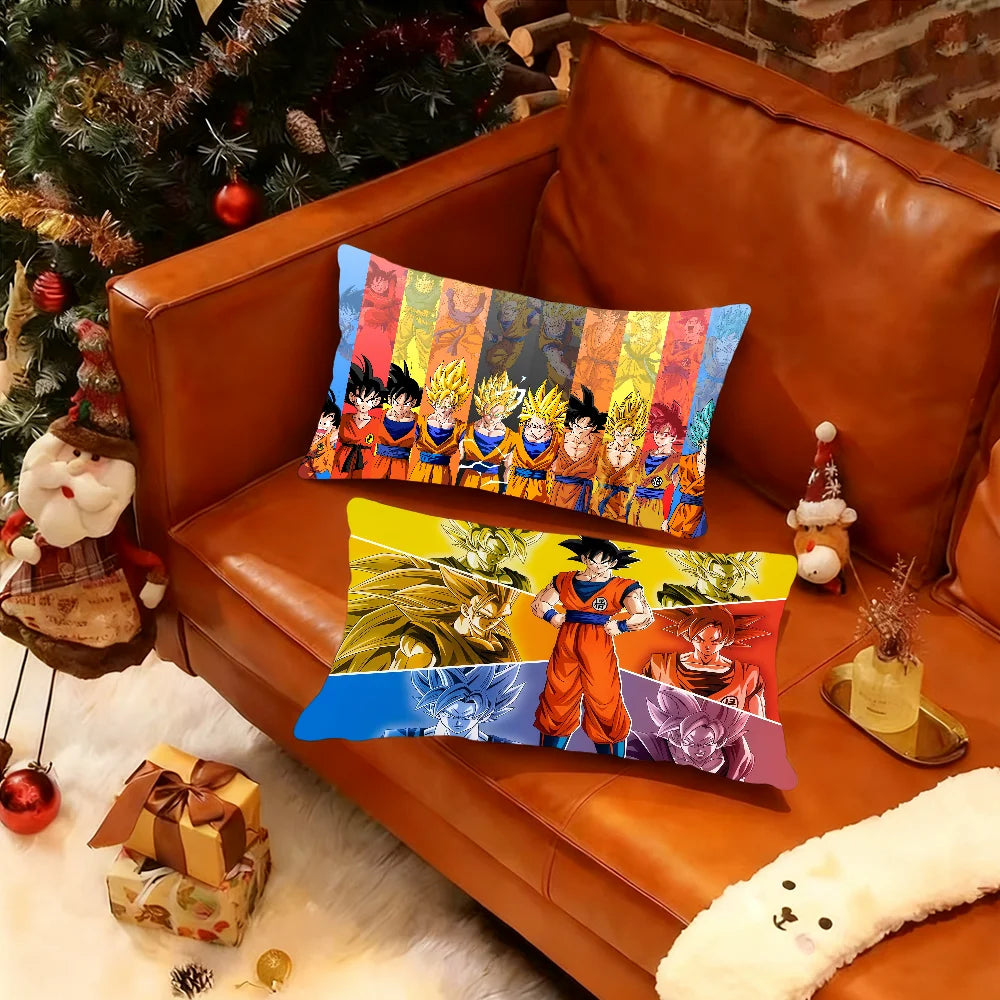 Fodera per cuscino rettangolare Dragon Ball - trasformazioni di Goku