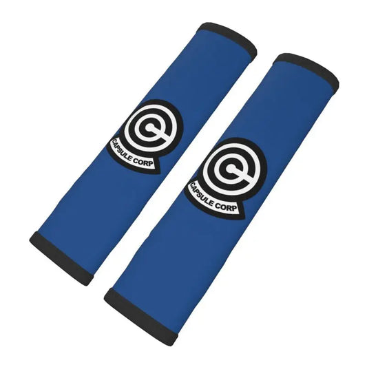 Protections de ceinture bleues Dragon Ball - logo Capsule Corp blanc