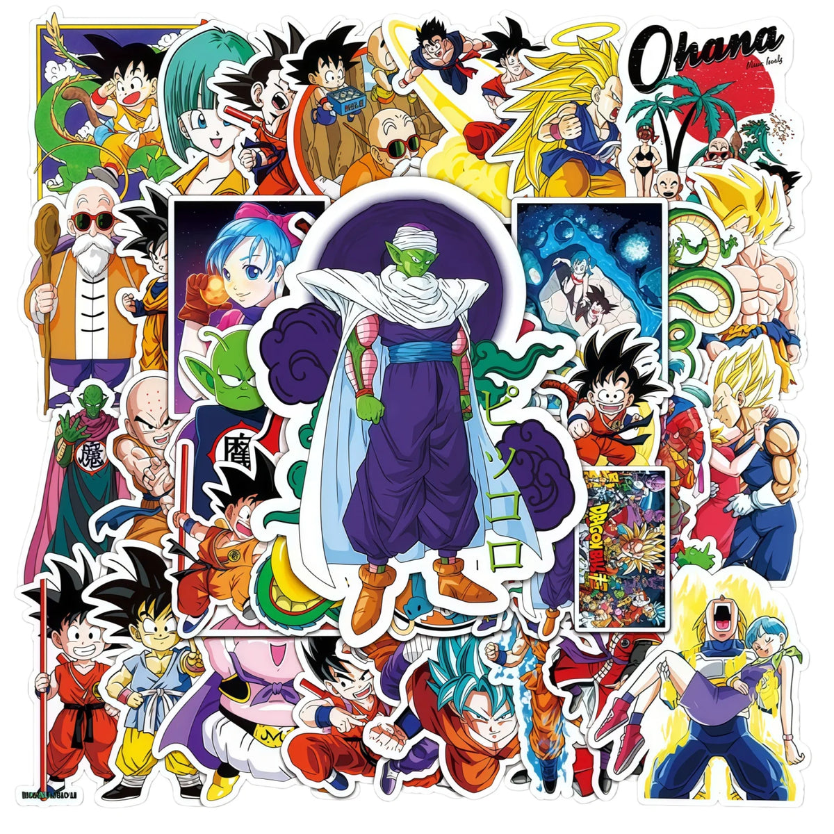 Stickers colorati Dragon Ball - Piccolo Goku e amici