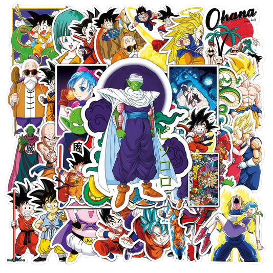 Colorful Dragon Ball stickers - Piccolo Goku and their friends