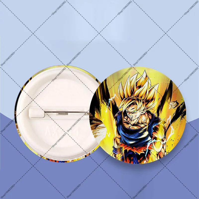 Distintivi rotondi Dragon Ball - Goku bambino e kanji Go