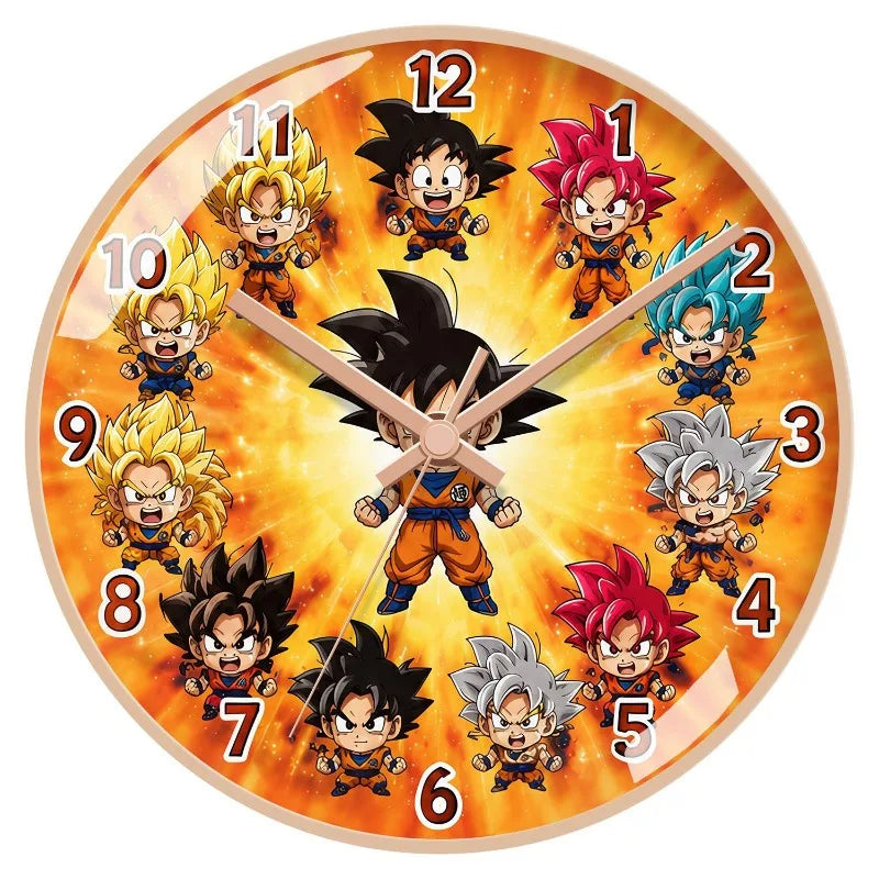 Orologio da parete Dragon Ball - trasformazioni di Goku in cerchio