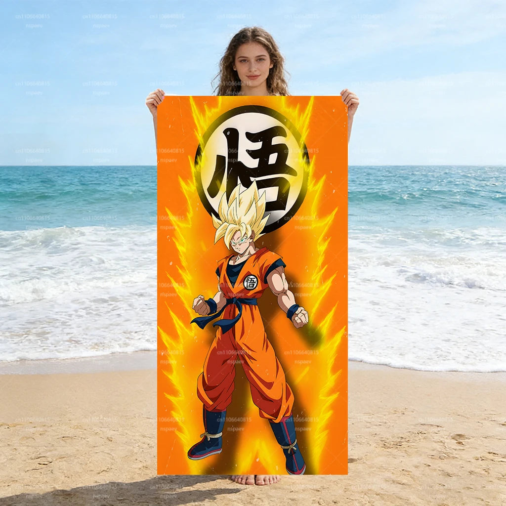 Telo mare arancione Dragon Ball - Goku Super Saiyan e kanji Go