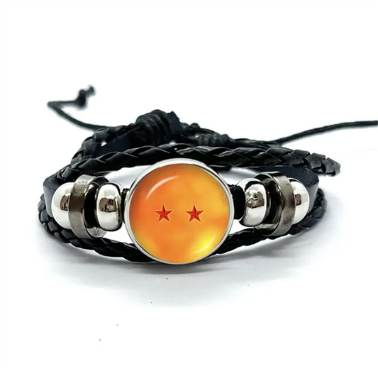Dragon Ball gevlochten armband - twee sterren bal