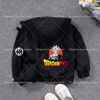 Goku aux cheveux blancs et logo